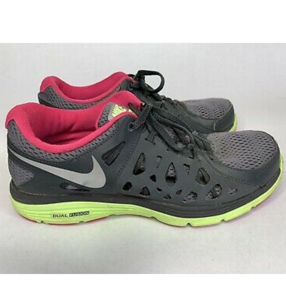 Nike Gray and Pink Women's Sneakers